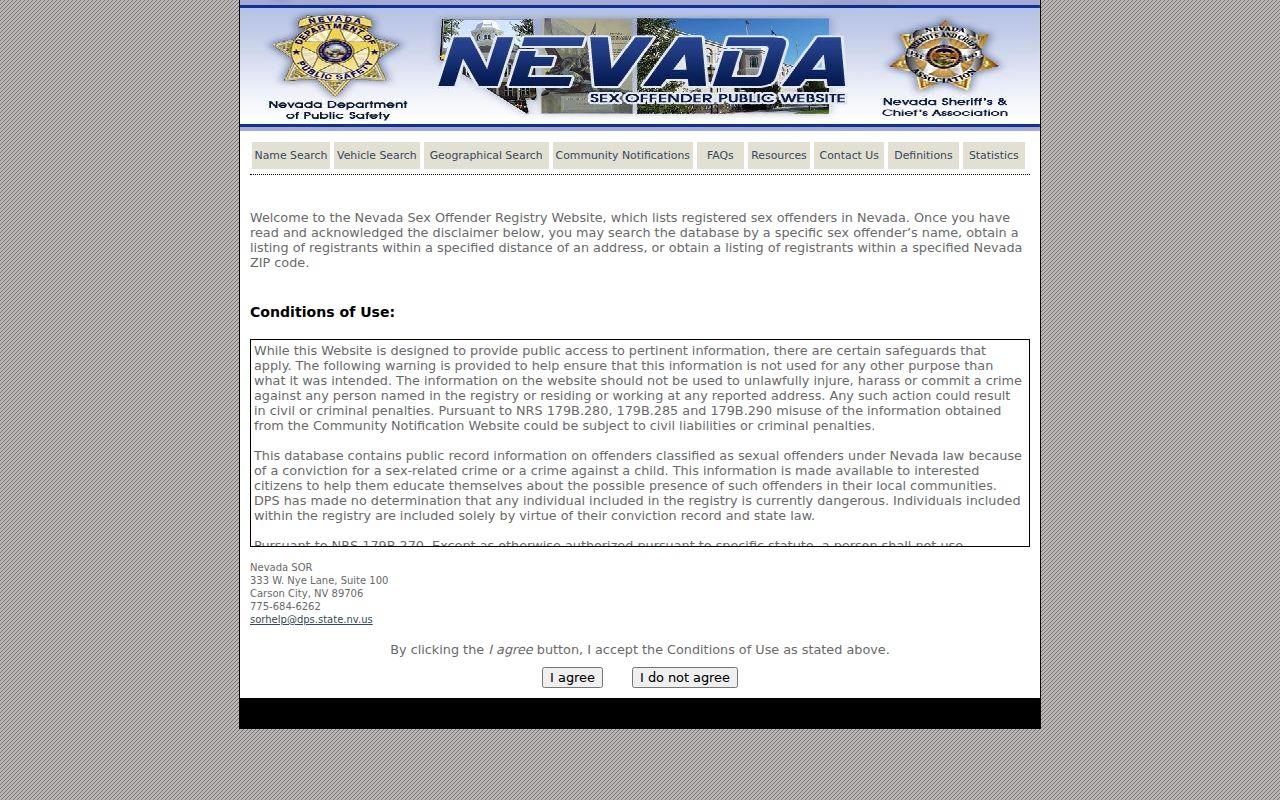 Summerlin South residents directory Nevada registry search conditions