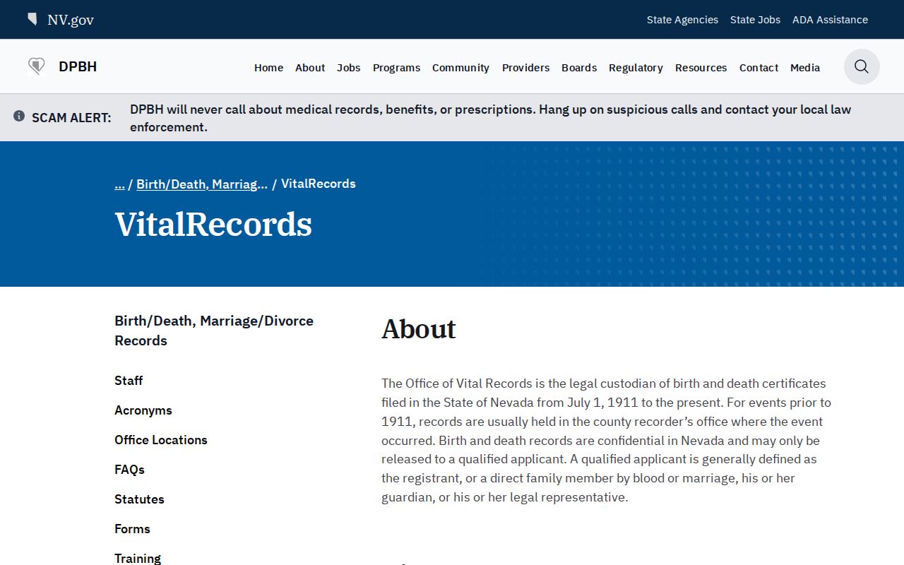 Summerlin South residents directory Nevada vital-records access